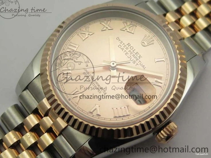 Jubilee RG Dial RG GMF SS 904 Wrapped on RG A2836 Roman Bracelet SS 36mm DateJust Wrapped 116231 0323